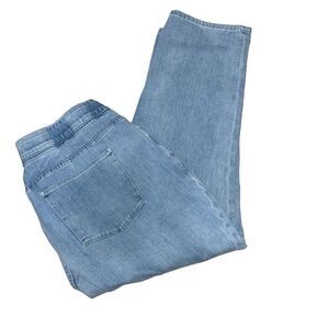 Soft Surroundings Elastjc Waist, Pull-On Light Wash Denim Jeans sz 1X Pockets